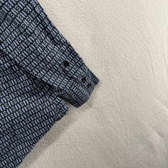 Diane Gilman Women's Medium Blue Floral Embroidered Stitched Geometric Vintage - Picture 9 of 11